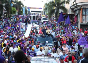 Danilo y Gonzalo encabezan marcha multitudinaria en GSD