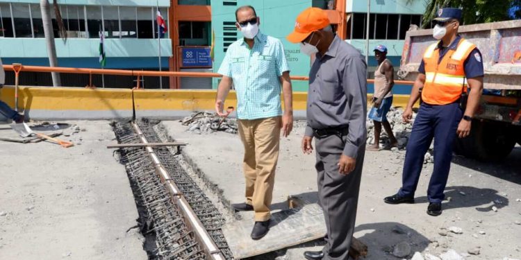 Ministro Obras Públicas supervisa trabajos Elevado V Centenario