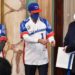 Abinader recibe Águilas Cibaeñas van a Serie del Caribe