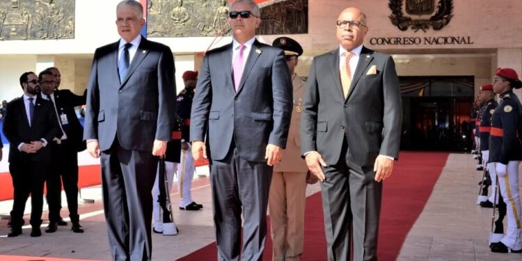 Congreso Nacional recibe presidente Colombia, Iván Duque Márquez￼
