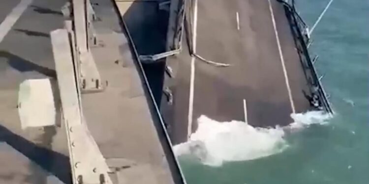 Ucrania: Explosión destruye puente une a Rusia con Crimea; confirman 3 muertos civiles