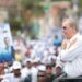 Luis Abinader encabeza caravana con candidatos municipales de Monte Plata