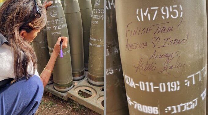 «Acaben con ellos» escribe Nikki Haley en proyectiles utilizados por Israel contra Gaza