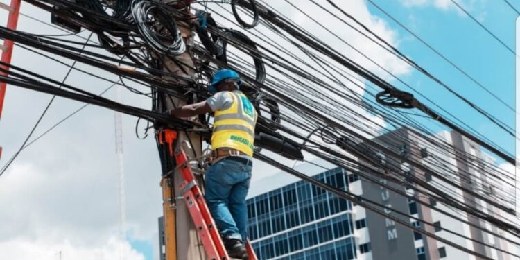 Alcaldía DN ejecuta descontaminación visual del tendido eléctrico