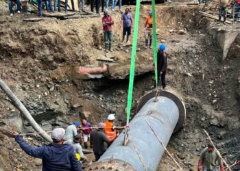 Coraasan e INAPA avanzan en solución de avería tubo que abastece de agua a Santiago y Moca