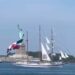 Velero dominicano ondea bandera nacional en puerto de Nueva York